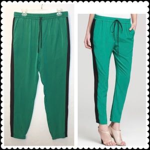 Tibi Silk Jogger Track Pants Sz Medium